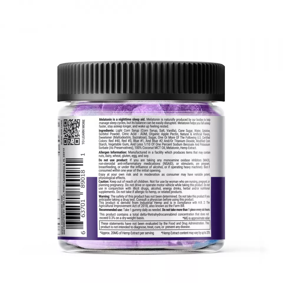 Diamond CBD - Broad Spectrum + Melatonin - Bedtime CBD Gummies - 1500X - Image 3